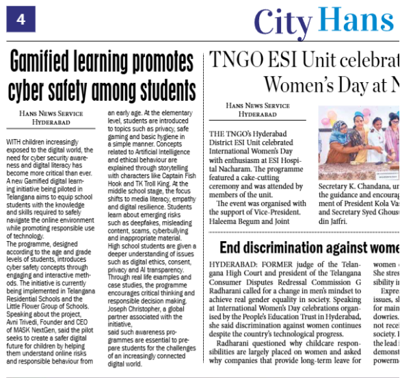 The Hans India coverage of MASK NextGen